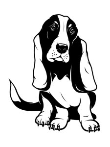 Basset Hound Stencil 4