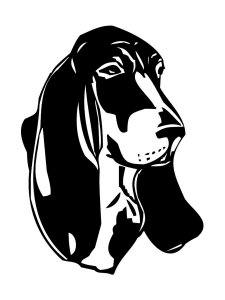 Basset Hound Stencil 5