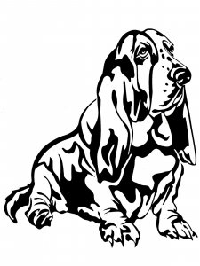 Basset Hound Stencil 6