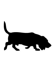 Basset Hound Stencil 8