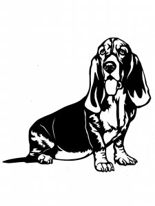 Basset Hound Stencil 9