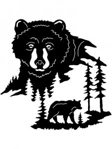 Bear Stencil 19