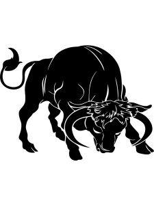Bull Stencil 16