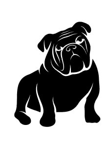 Bulldog Stencil 8