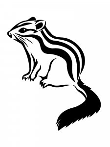 Chipmunk Stencil 5