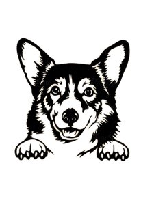 Corgi Stencil 13