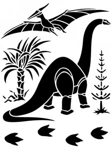 Dinosaur Stencil 19