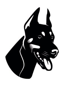 Doberman Stencil 1