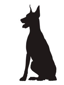 Doberman Stencil 10