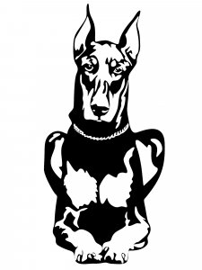 Doberman Stencil 17