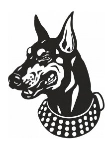 Doberman Stencil 9