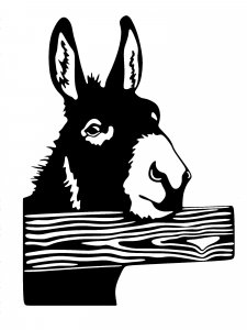 Donkey Stencil 1