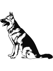 German Shepherd Stencil 10