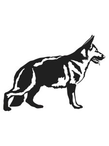 German Shepherd Stencil 12