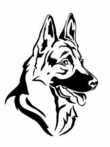 German Shepherd Stencil 17