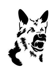 German Shepherd Stencil 2