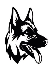 German Shepherd Stencil 3