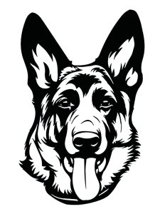 German Shepherd Stencil 5