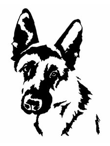 German Shepherd Stencil 7