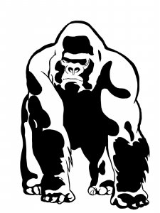 Gorilla Stencil 10