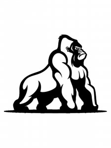 Gorilla Stencil 12