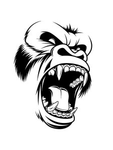 Gorilla Stencil 18