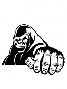 Gorilla Stencil 19