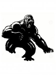 Gorilla Stencil 20