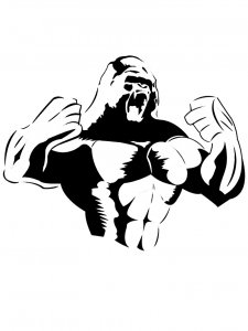 Gorilla Stencil 3
