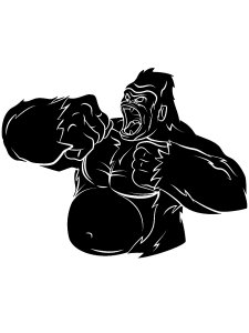 Gorilla Stencil 7