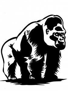 Gorilla Stencil 8