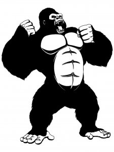 Gorilla Stencil 9