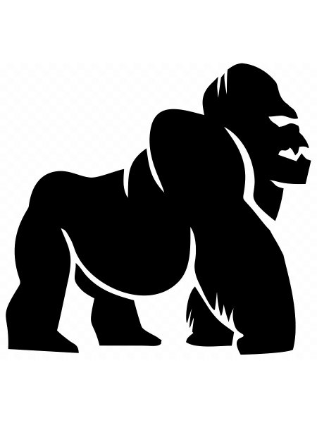 Free printable Gorilla stencils and templates