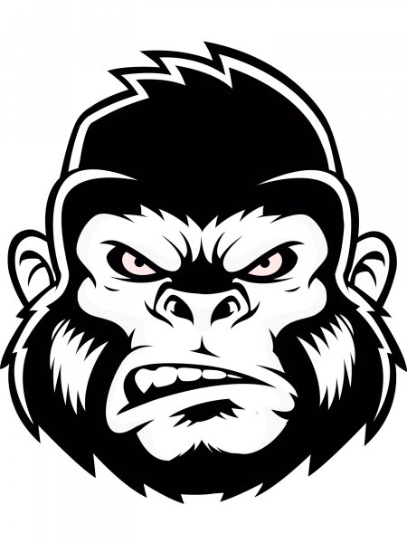Free printable Gorilla stencils and templates