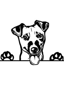 Jack Russell Terrier Stencil 1