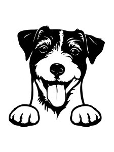 Jack Russell Terrier Stencil 10