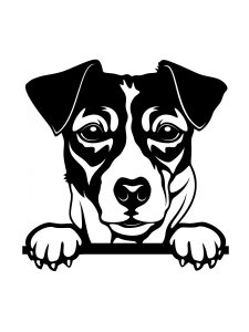 Jack Russell Terrier Stencil 3