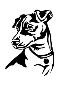 Jack Russell Terrier Stencil 4