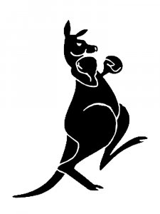 Kangaroo Stencil 10