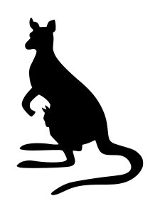 Kangaroo Stencil 12