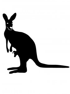 Kangaroo Stencil 13