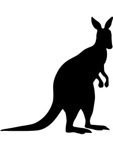 Kangaroo Stencil 14