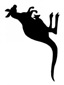 Kangaroo Stencil 15