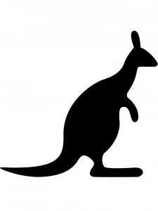 Kangaroo Stencil 2