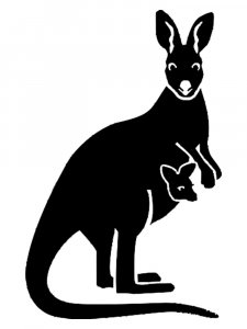 Kangaroo Stencil 4