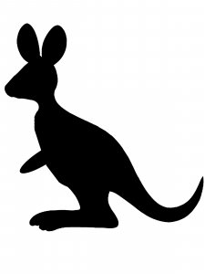 Kangaroo Stencil 6