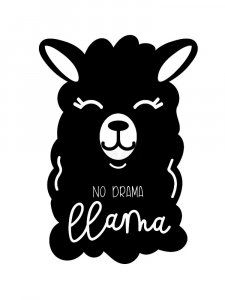 Llama Stencil 10