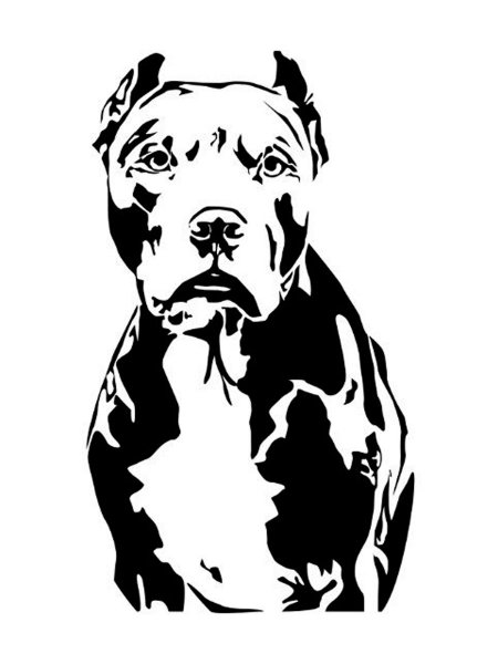 Free printable Pitbull stencils and templates