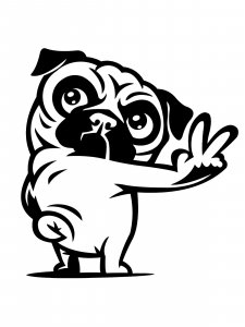 Pug Stencil 6