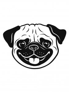 Pug Stencil 7